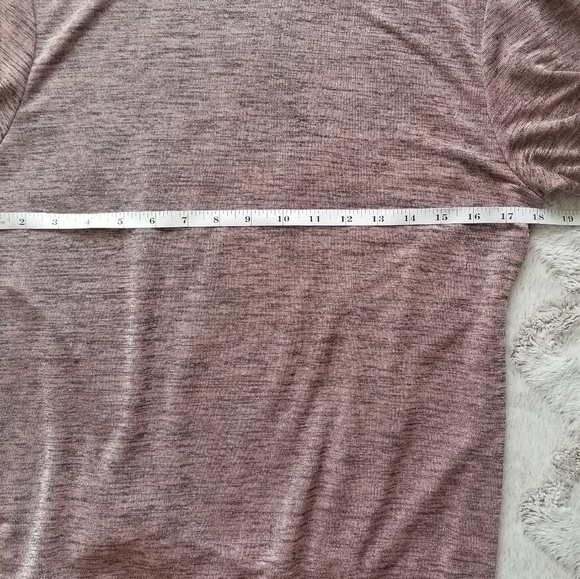 Goldspark Heathered Mauve Raspberry Pink Gray Long Knot Top Small - Picture 8 of 8